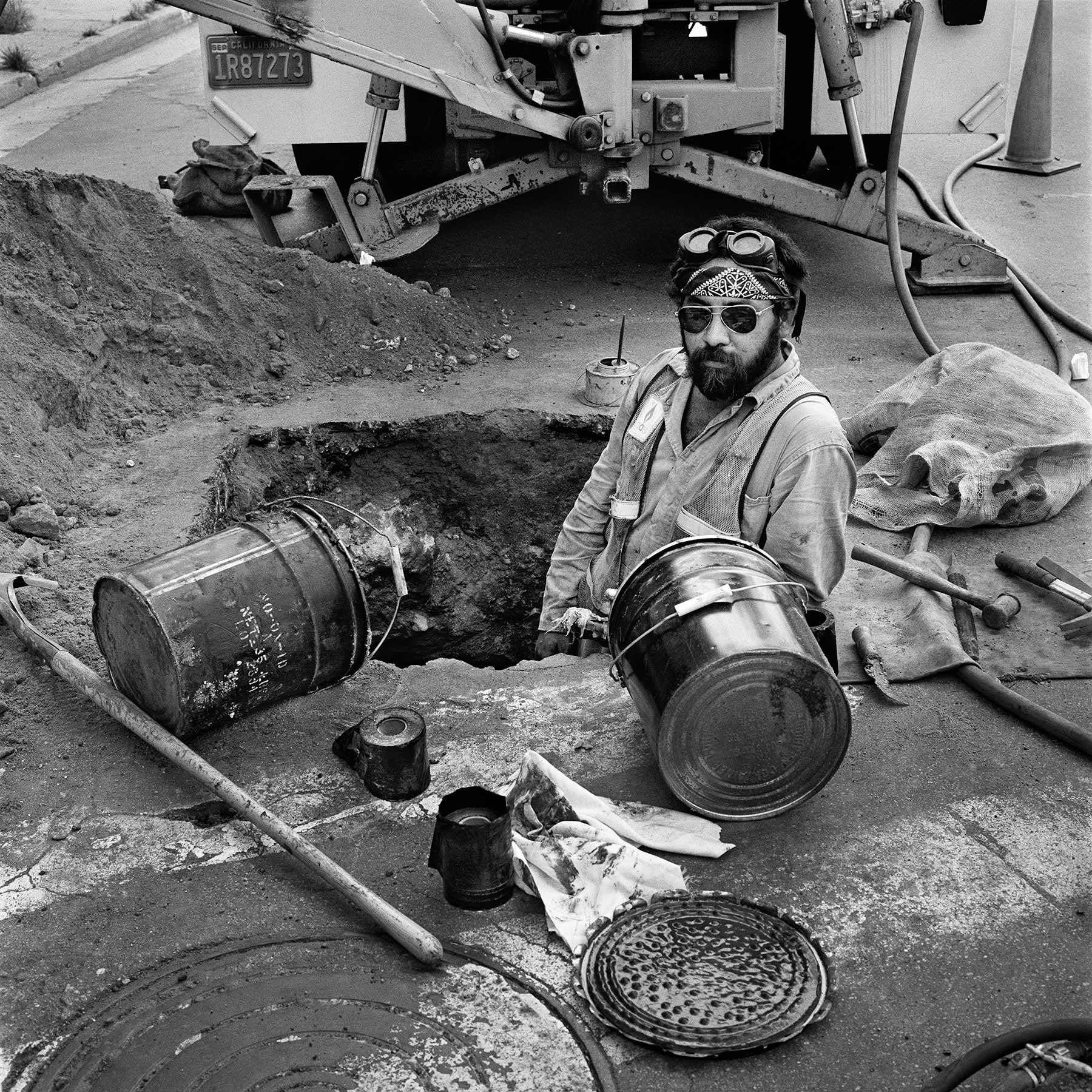 Employé du gaz – Arts District, Los Angeles, Californie, 1983