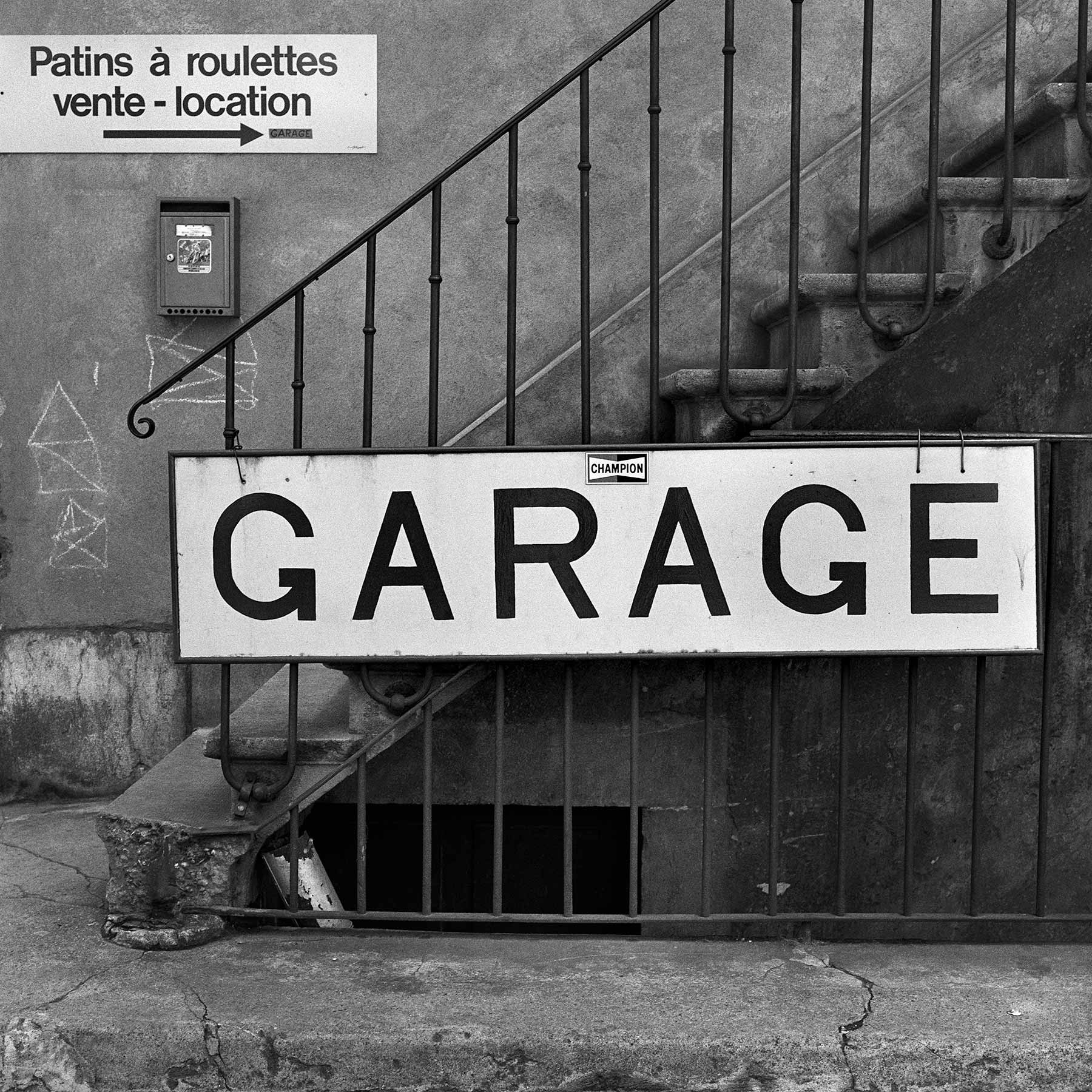 Garage sign – Les Eaux-Vives, Geneva, Switzerland, 1981