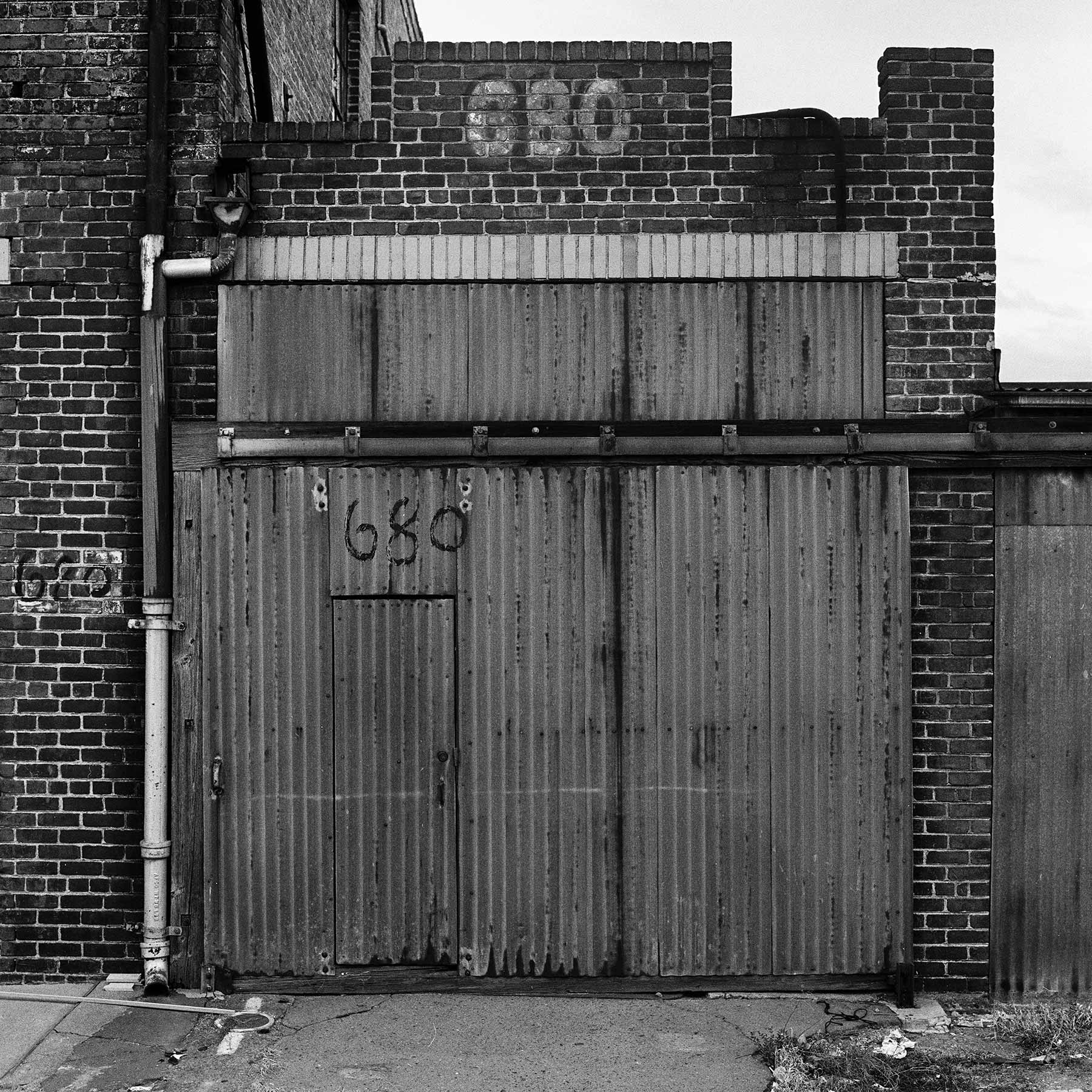 Corrugated iron door – Oakland, California, 1985