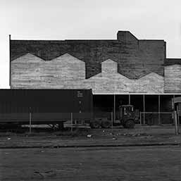 Building outline on a building – Acorn Industrial, Oakland, California, 1985