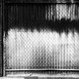 Black and white corrugated sheet metal – Arts District, Los Angeles, California, 1983